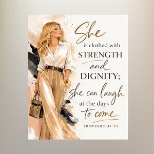 DDS Art Print, 8x10, Bible Verse, Paper Print, Unframed, Women’s Series